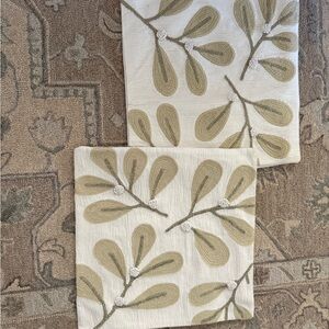 Pottery Barn Embroidery pillow covers set